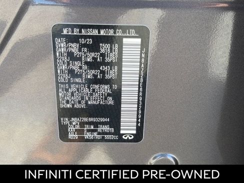 Certified 2024 INFINITI QX80 Sensory w/ Cargo Package AWD/4WD image 29