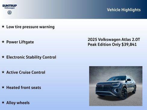 New 2025 Volkswagen Atlas Peak Edition SE image 15