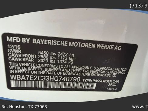 Used 2017 BMW 740i RWD image 61