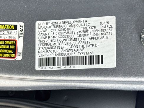 Certified 2025 Honda Odyssey EX-L image 23