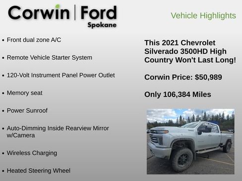 Used 2021 Chevrolet Silverado 3500 High Country image 13