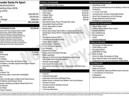 Used 2018 Hyundai Santa Fe Sport w/ 2.4L Tech Package 04 AWD/4WD image 7
