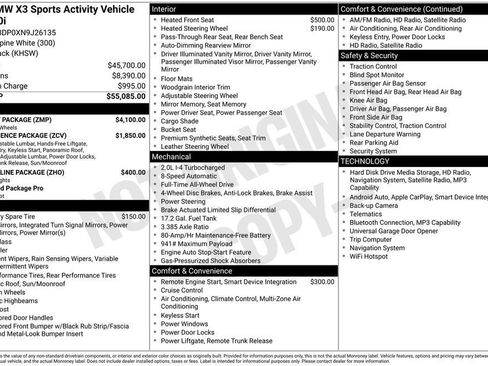 Used 2022 BMW X3 xDrive30i w/ M Sport Package AWD/4WD image 30