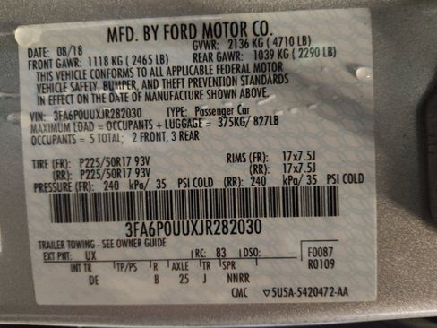 Used 2018 Ford Fusion S image 33