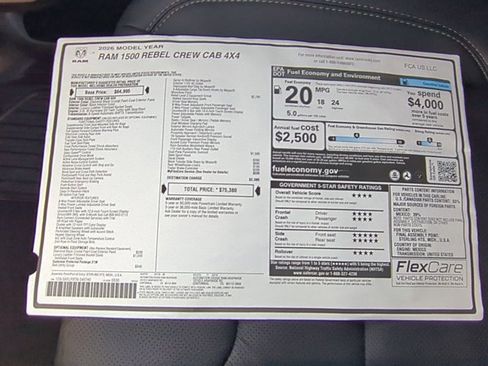 New 2026 RAM 1500 Rebel w/ Rebel Level 2 Equipment Group AWD/4WD image 18