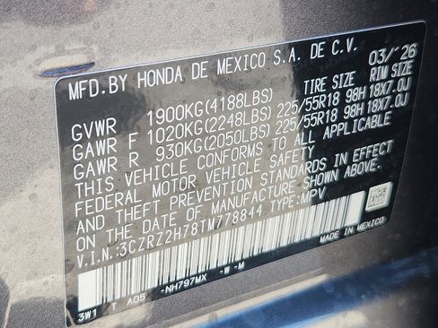 New 2026 Honda HR-V EX-L image 18