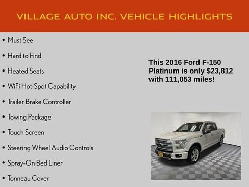 Used 2016 Ford F150 Platinum w/ Equipment Group 701A Luxury image 7
