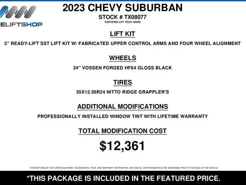 Used 2023 Chevrolet Suburban RST w/ Sport Performance Package AWD/4WD image 2