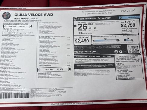 New 2025 Alfa Romeo Giulia AWD image 25