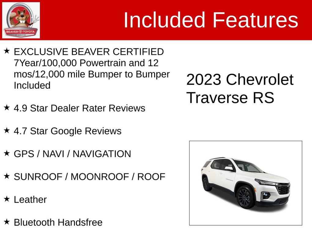 Used 2023 Chevrolet Traverse RS AWD/4WD image 4