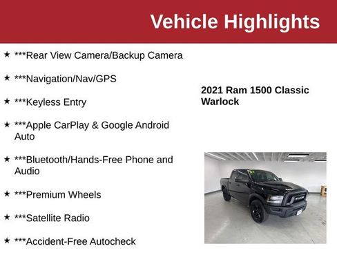 Used 2021 RAM 1500 Classic Warlock AWD/4WD image 10
