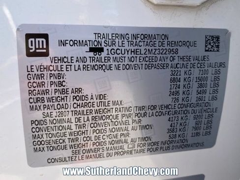 Used 2021 Chevrolet Silverado 1500 High Country w/ Technology Package AWD/4WD image 59