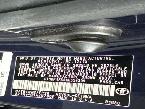 Used 2016 Toyota Camry LE FWD image 25
