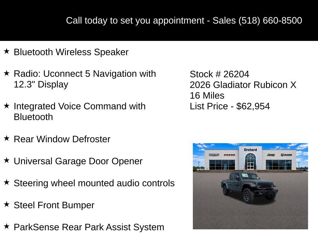New 2026 Jeep Gladiator Rubicon AWD/4WD image 20