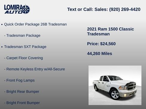 Used 2021 RAM 1500 Tradesman w/ SXT Plus Group AWD/4WD image 8