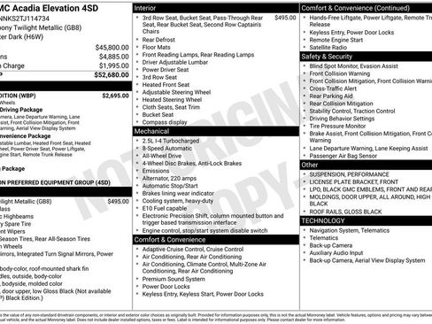 Used 2026 GMC Acadia Elevation w/ Black Edition AWD/4WD image 5