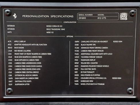 Certified 2023 Ferrari 812 GTS RWD image 8