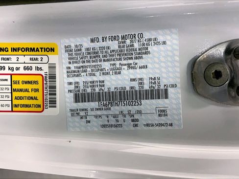 New 2026 Ford Mustang EcoBoost Fastback w/ Mustang Nite Pony Package image 21