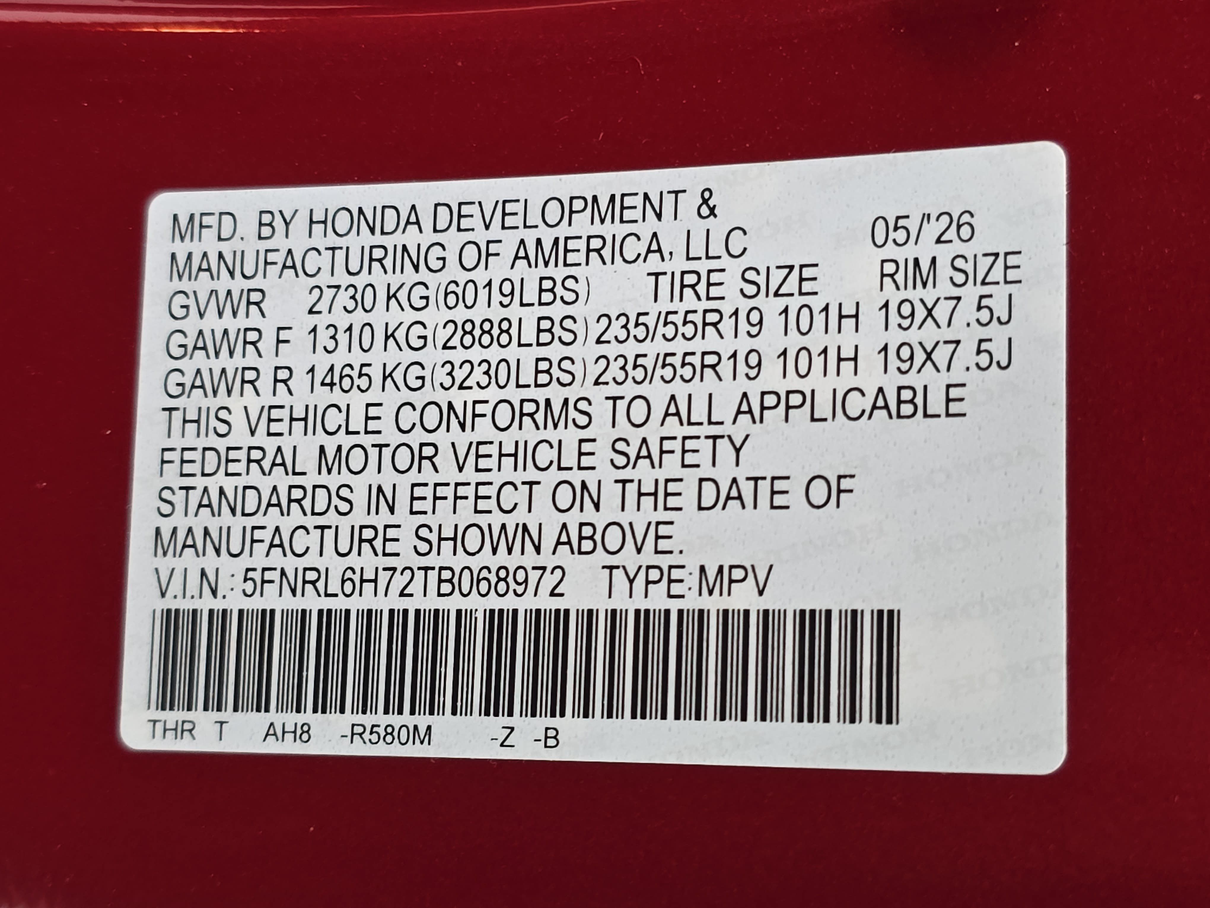 New 2026 Honda Odyssey Sport-L image 37