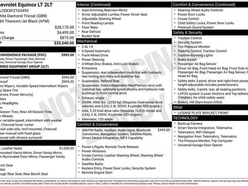 Used 2015 Chevrolet Equinox LT w/ Power Convenience Package FWD image 8
