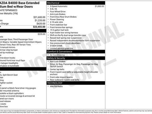 Used 2005 MAZDA B-Series Pickup Base image 19