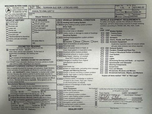 Certified 2021 GMC Terrain SLE w/ Driver Convenience Package image 27