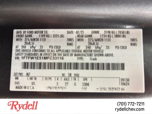 Used 2021 Ford F150 XLT w/ Equipment Group 302A High AWD/4WD image 22