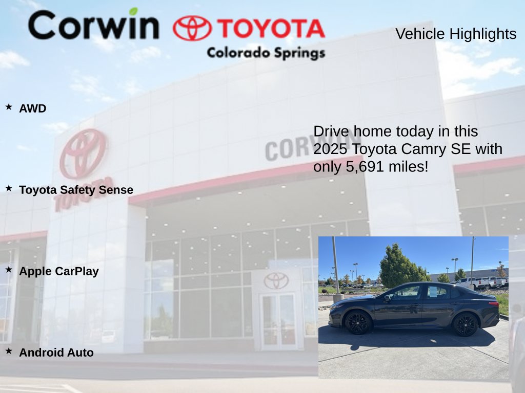 Used 2025 Toyota Camry SE AWD/4WD image 6
