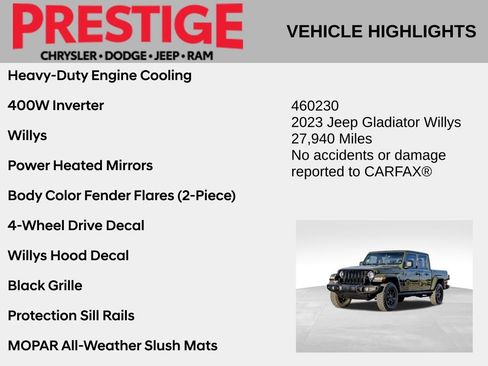 Used 2023 Jeep Gladiator Sport AWD/4WD image 8
