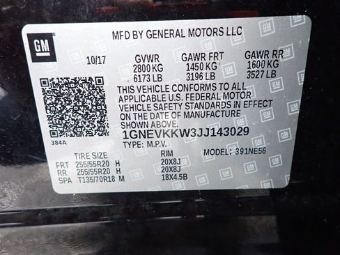 Used 2018 Chevrolet Traverse High Country w/ LPO, Floor Liner Package image 45