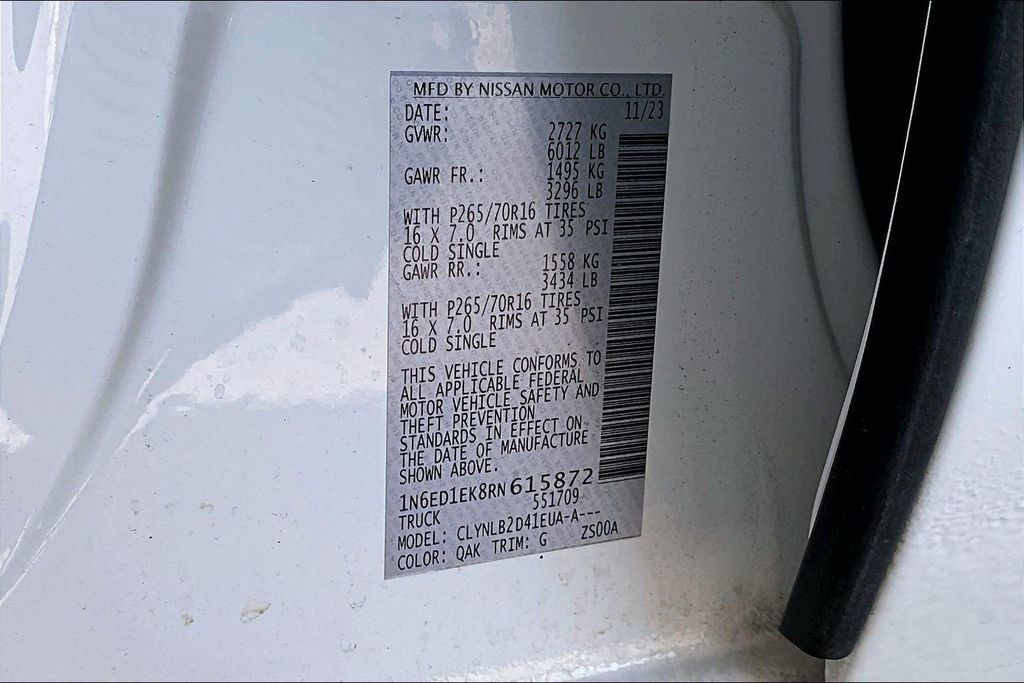 Used 2024 Nissan Frontier SV w/ Technology Package AWD/4WD image 20