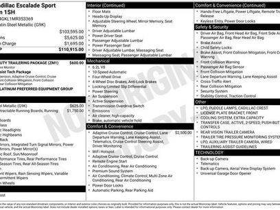Used 2021 Cadillac Escalade Sport Platinum w/ Heavy-Duty Trailer Package