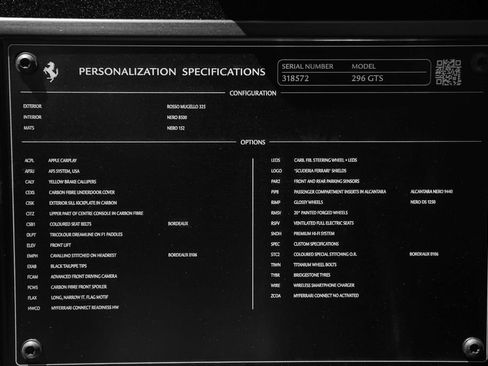 Certified 2025 Ferrari 296 GTS RWD image 51
