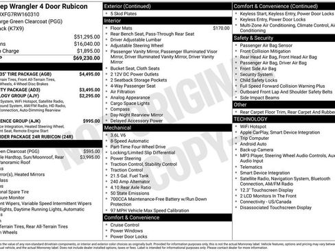 Used 2024 Jeep Wrangler Unlimited Rubicon w/ XTREMEE 35" Tire Package AWD/4WD image 15