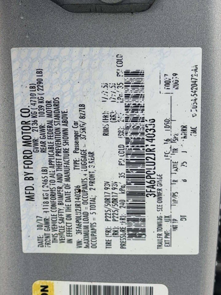 Used 2018 Ford Fusion SE FWD image 18