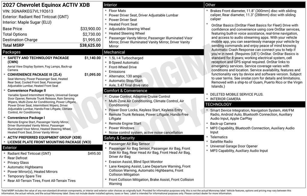 New 2027 Chevrolet Equinox ACTIV w/ Safety and Technology Package FWD image 2
