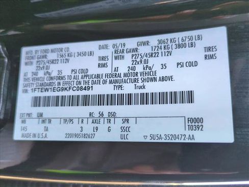 Used 2019 Ford F150 Limited w/ Trailer Tow Package image 27