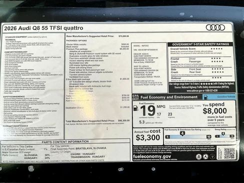 New 2026 Audi Q8 Premium Plus image 18