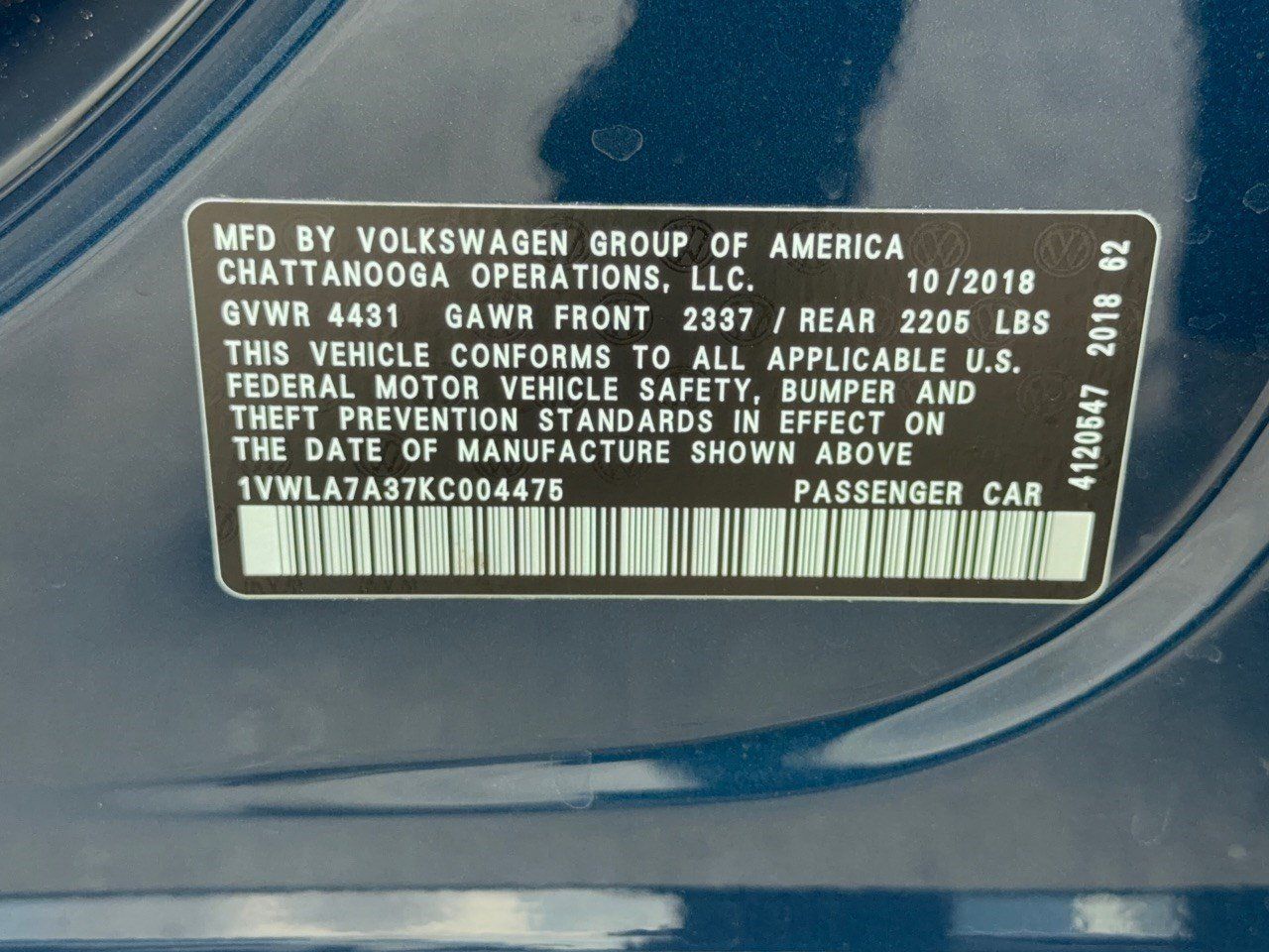 Used 2019 Volkswagen Passat 2.0T Wolfsburg FWD image 32