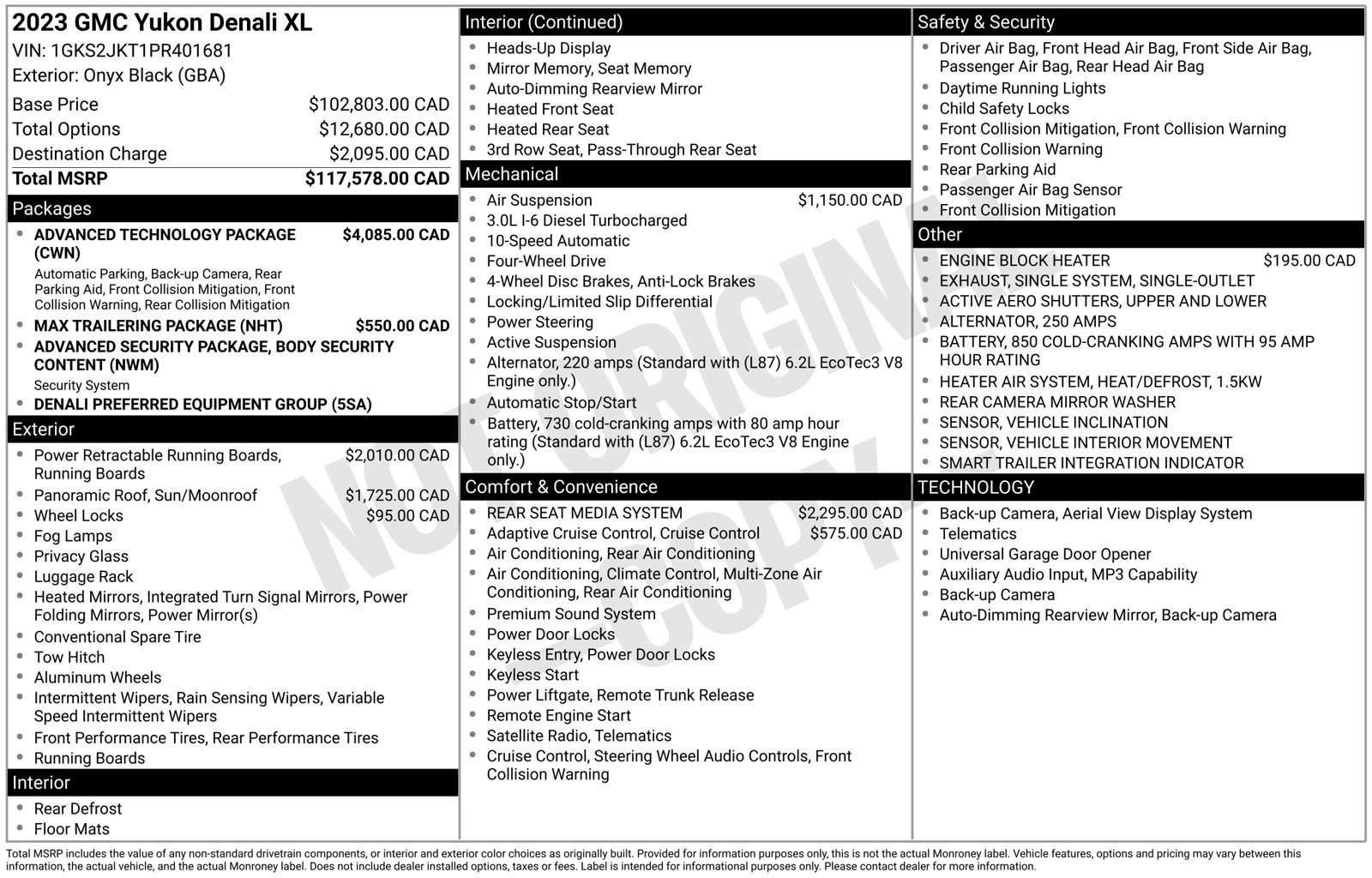Used 2023 GMC Yukon XL Denali w/ Advanced Technology Package AWD/4WD image 37