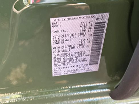 New 2026 Nissan Frontier PRO-4X w/ Pro-4x Convenience Package image 25