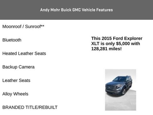 Used 2015 Ford Explorer XLT w/ Equipment Group 202A image 4