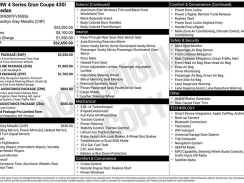Used 2026 BMW 430i xDrive w/ M Sport Package AWD/4WD image 58
