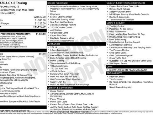 Used 2021 MAZDA CX-5 Touring w/ Touring Preferred SV Package image 11