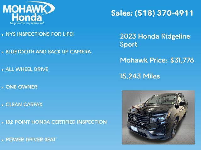 Certified 2023 Honda Ridgeline Sport image 8