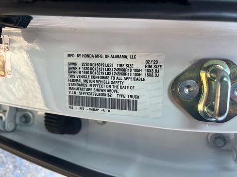 Certified 2020 Honda Ridgeline RTL-E image 31