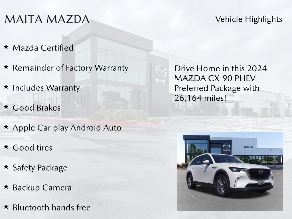 Certified 2024 MAZDA CX-90 Plug-In Hybrid w/ Preferred AWD/4WD image 7