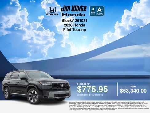 New 2026 Honda Pilot Touring image 7