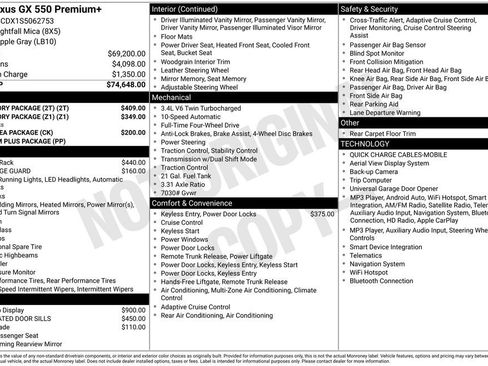 Used 2025 Lexus GX 550 w/ Accessory Package (2T) AWD/4WD image 6