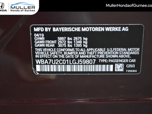 Used 2020 BMW 750i xDrive w/ Executive Package image 59